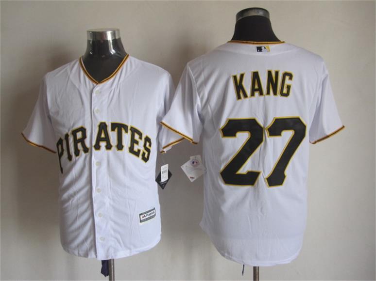 Pirates 27 Jung Ho Kang White New Cool Base Jersey