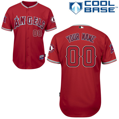 Angels Red Customized Men Cool Base Jersey