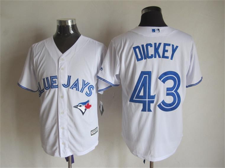 Blue Jays 43 R.A. Dickey White New Cool Base Jersey