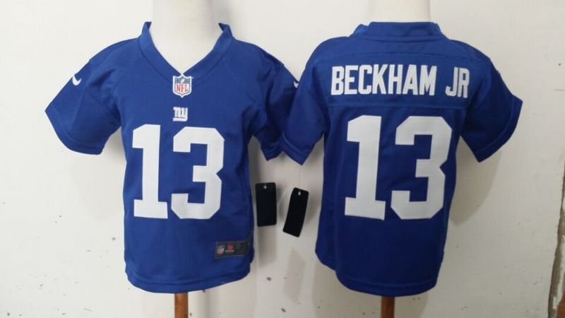 Nike Giants 13 Odell Beckham JR Blue Toddler Game Jersey