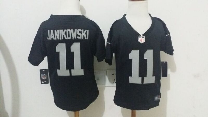 Nike Raiders 11 Sebastian Janikowski Black Toddler Game Jersey