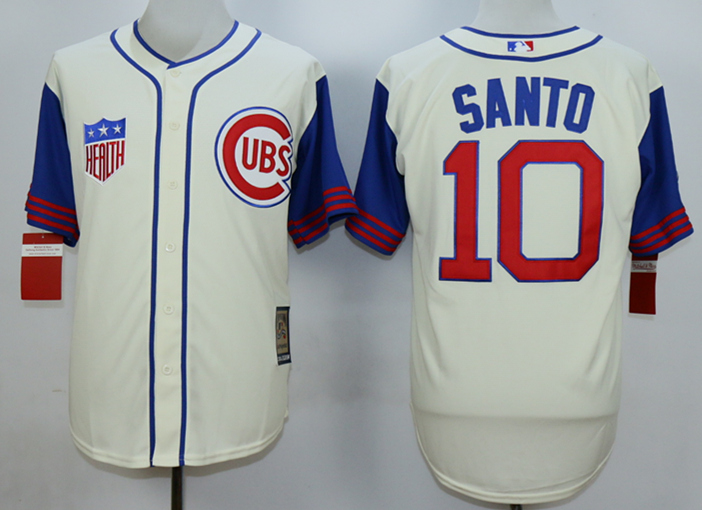 Cubs 10 Ron Santo Cream 1942 Turn Back The Clock Jersey