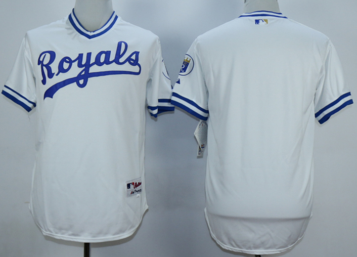 Royals Blank White Throwback Jersey
