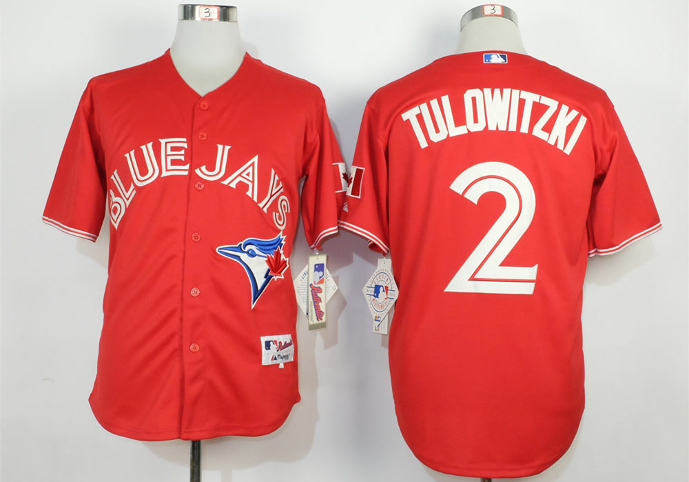 Blue Jays 2 Troy Tulowitzki Red Canada Day Cool Base Jersey