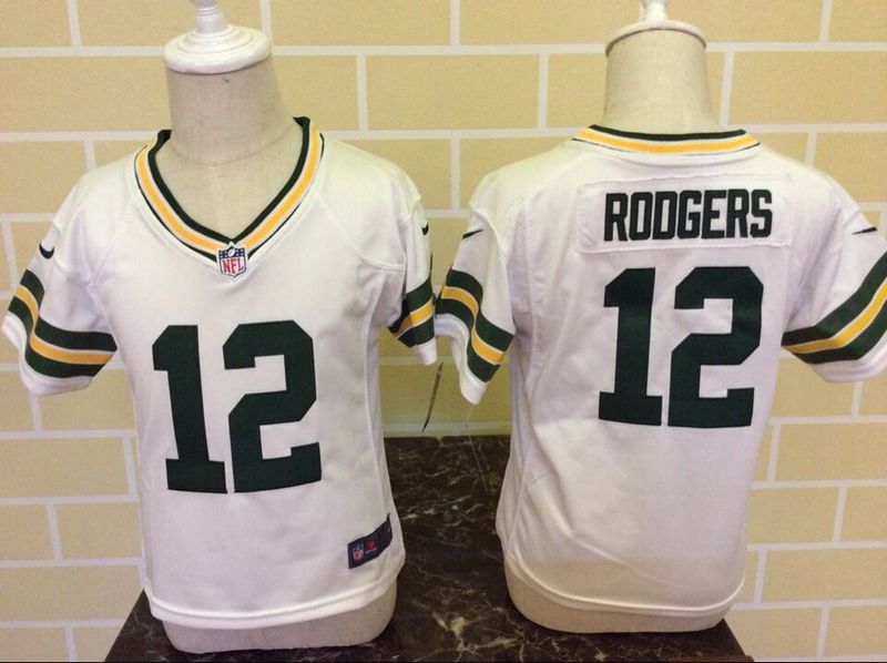 Nike Packers 12 Aaron Rodgers White Toddler Game Jersey