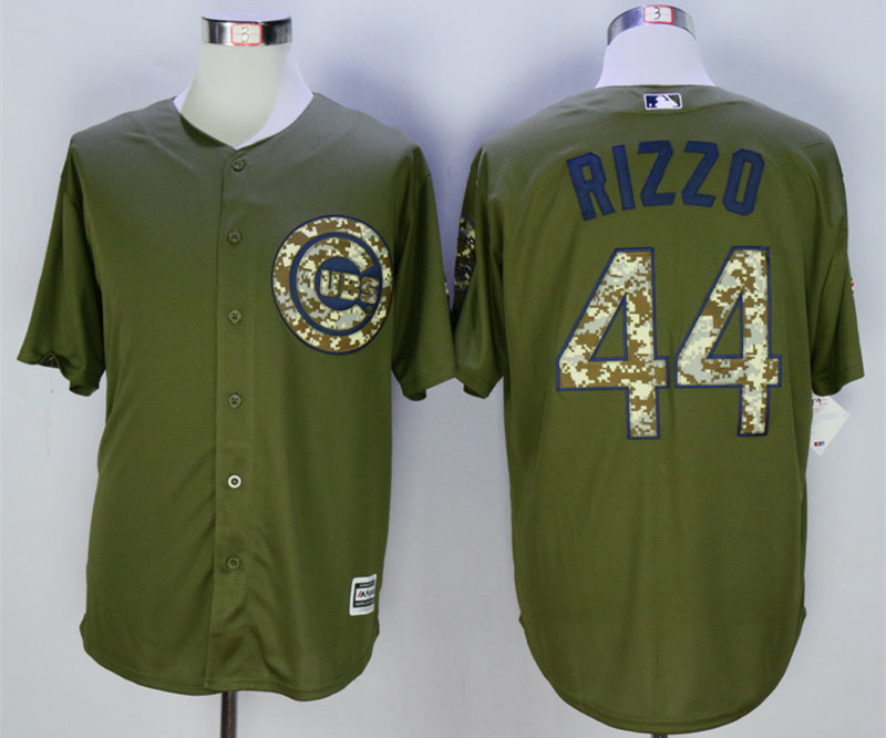 Cubs 44 Anthony Rizzo Olive Green New Cool Base Jersey