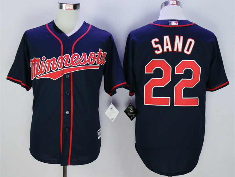 Twins 22 Miguel Sano Blue New Cool Base Jersey