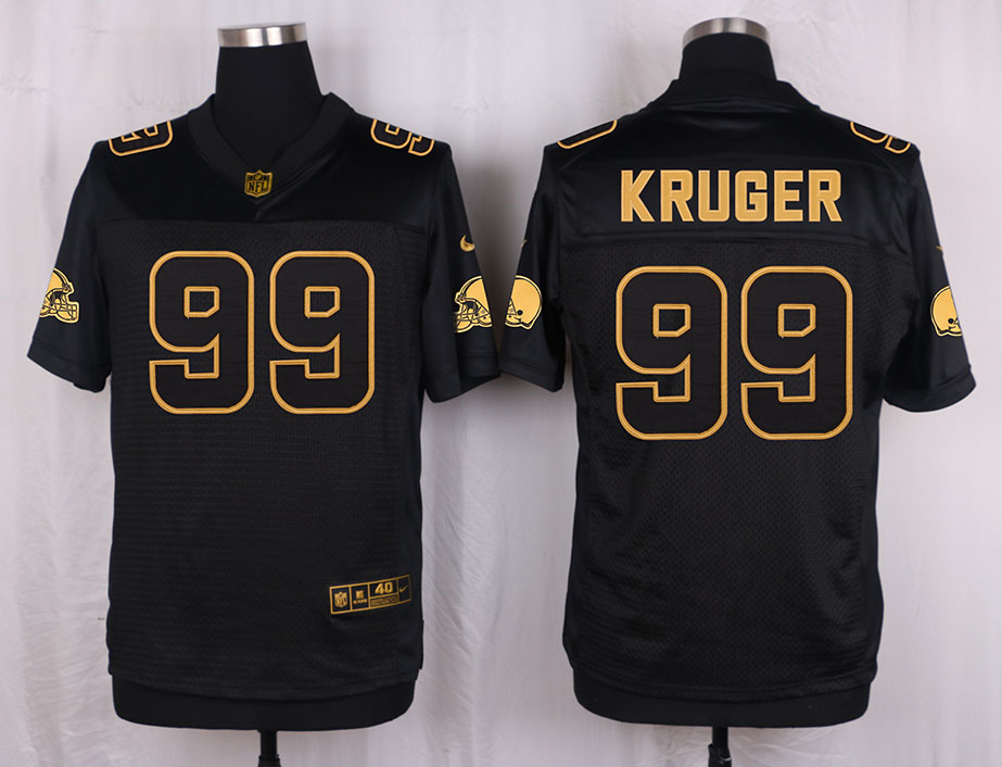 Nike Browns 99 Paul Kruger Pro Line Black Gold Collection Elite Jersey