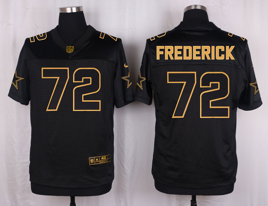 Nike Cowboys 72 Travis Frederick Pro Line Black Gold Collection Elite Jersey