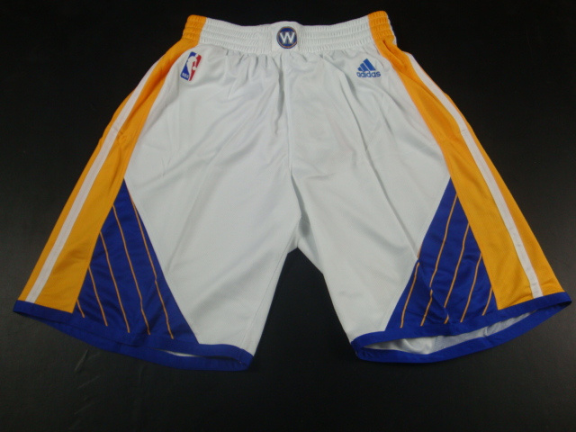 Warriors White Swingman Shorts