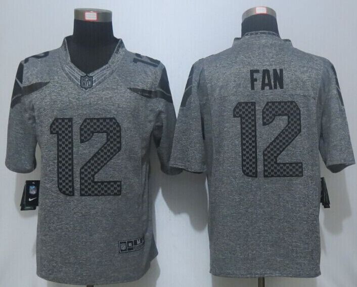 Nike Seahawks 12 Fan Gray Gridiron Gray Limited Jersey