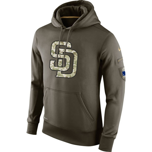 Padres Olive Green Salute To Service Hoodie
