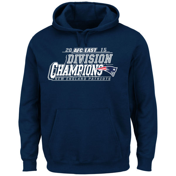 Patriots Navy Blue 2015 AFC East Division Champions Hoodie
