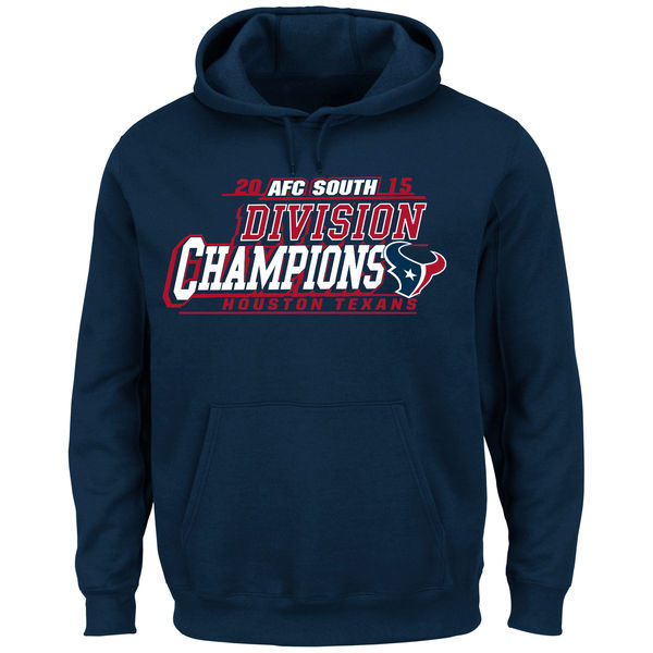 Texans Navy Blue 2015 AFC South Division Champions Hoodie