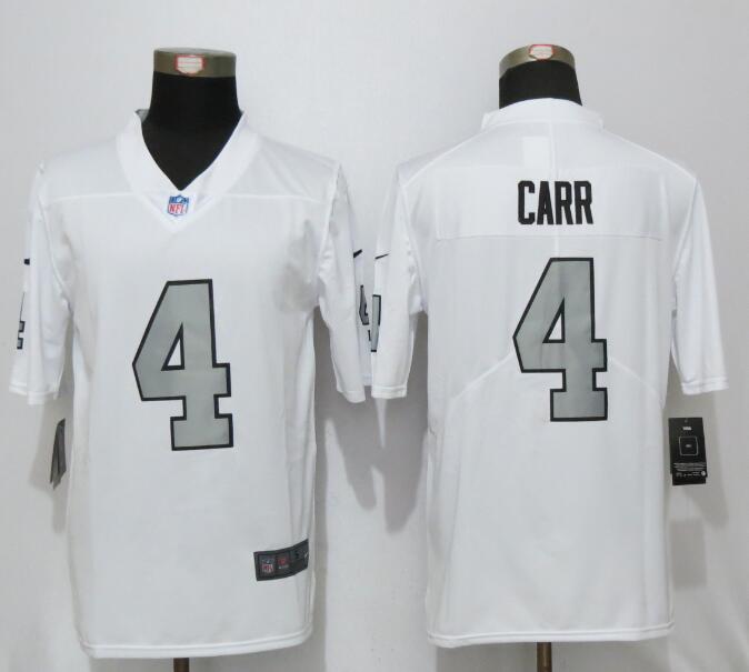 Nike Raiders 4 Derek Carr White Color Rush Limited Jersey