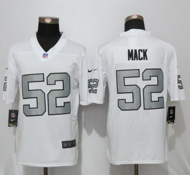 Nike Raiders 52 Khalil Mack White Color Rush Limited Jersey