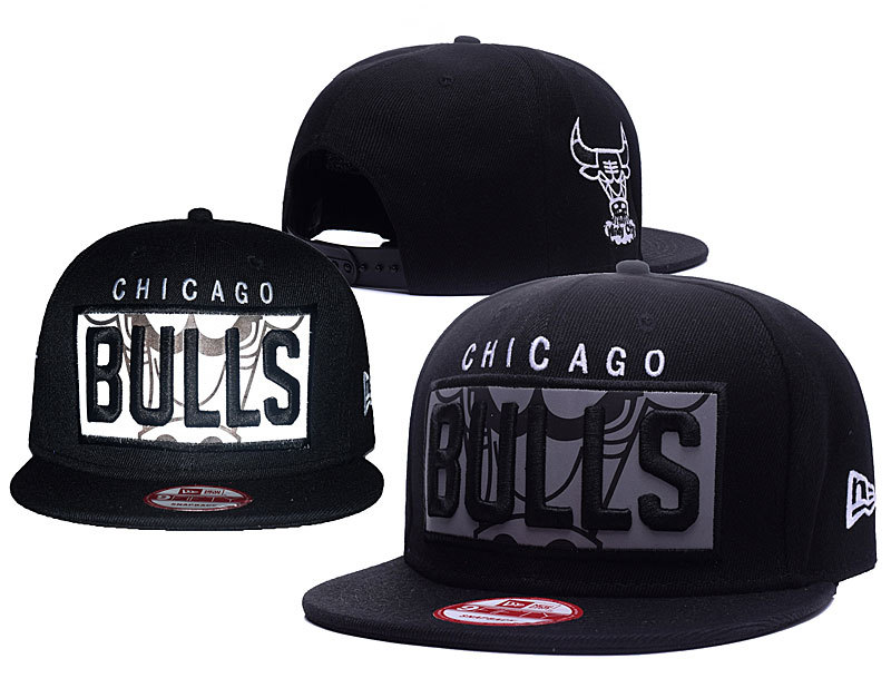 Bulls Team Logo Black Reflective Ajustable Hat GS