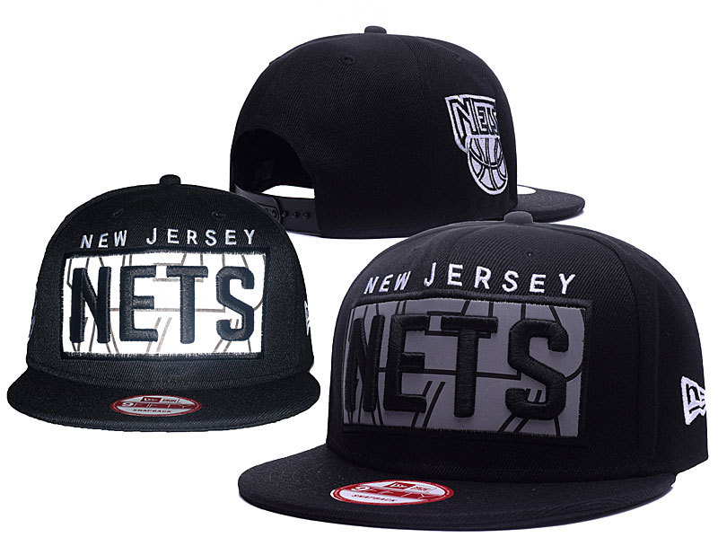 Nets Team Logo Black Reflective Ajustable Hat GS