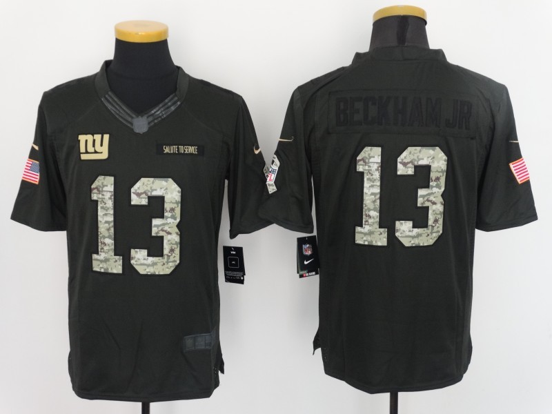 Nike Giants 13 Odell Beckham Anthracite Salute to Service Limited Jersey