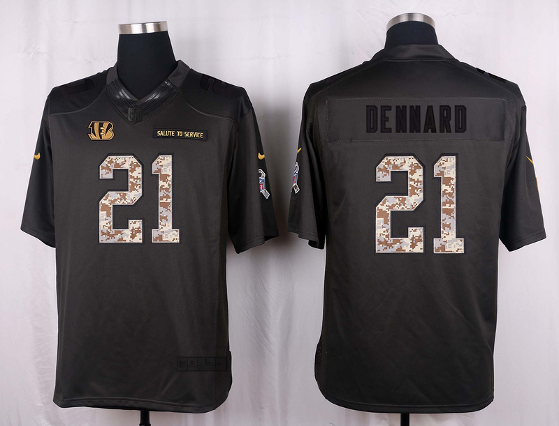 Nike Bengals 21 Darqueze Dennard Anthracite Salute to Service Limited Jersey