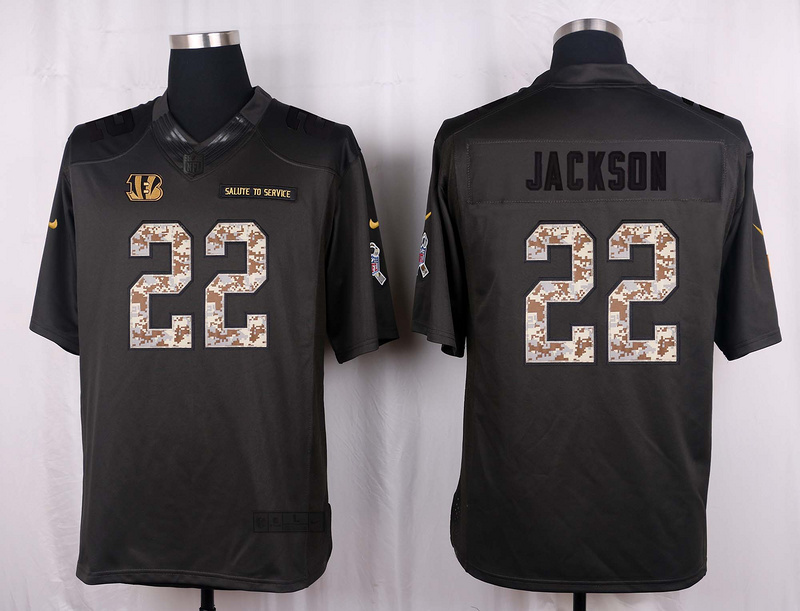 Nike Bengals 22 William Jackson Anthracite Salute to Service Limited Jersey