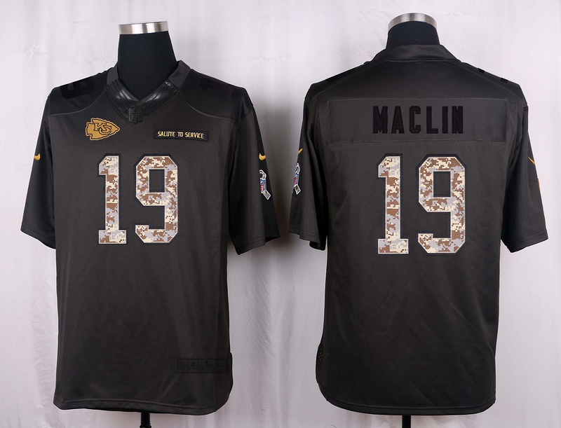 Nike Chiefs 19 Jeremy Maclin Anthracite Salute to Service Limited Jersey