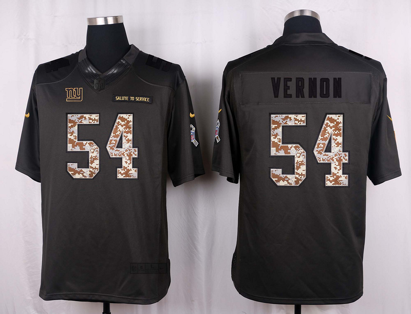 Nike Giants 54 Olivier Vernon Anthracite Salute to Service Limited Jersey