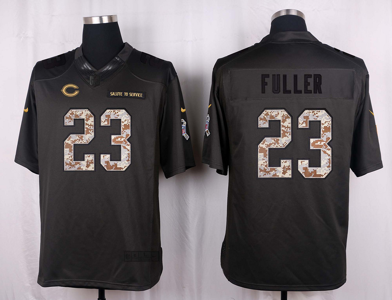 Nike Bears 23 Kyle Fuller Anthracite Salute to Service Limited Jersey