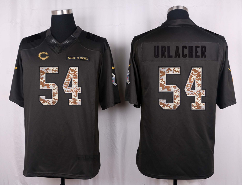 Nike Bears 54 Brian Urlacher Anthracite Salute to Service Limited Jersey