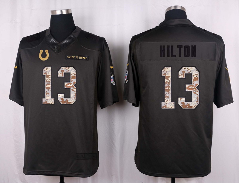 Nike Colts 13 T.Y. Hilton Anthracite Salute to Service Limited Jersey
