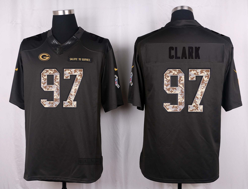 Nike Packers 97 Kenny Clark Anthracite Salute to Service Limited Jersey