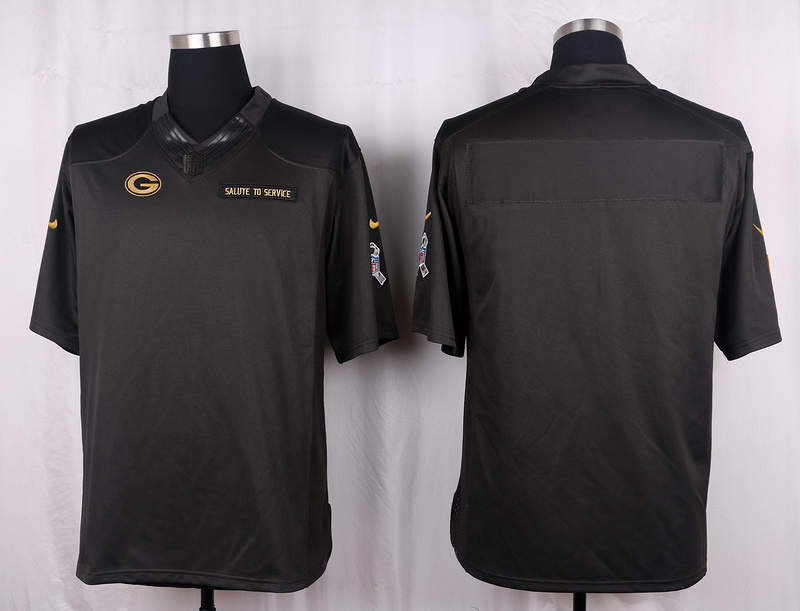 Nike Packers Blank Anthracite Salute to Service Limited Jersey