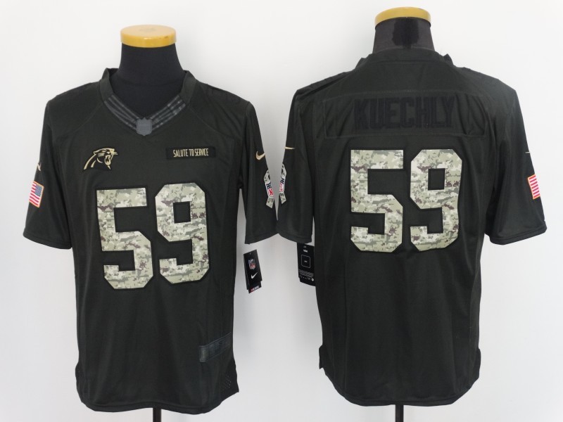 Nike Panthers 59 Luke Kuechly Anthracite Salute to Service Limited Jersey