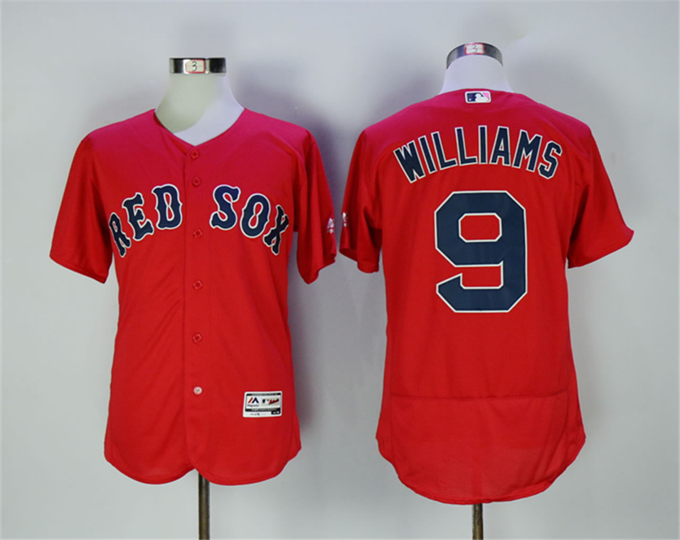 Red Sox 9 Ted Williams Red Flexbase Jersey