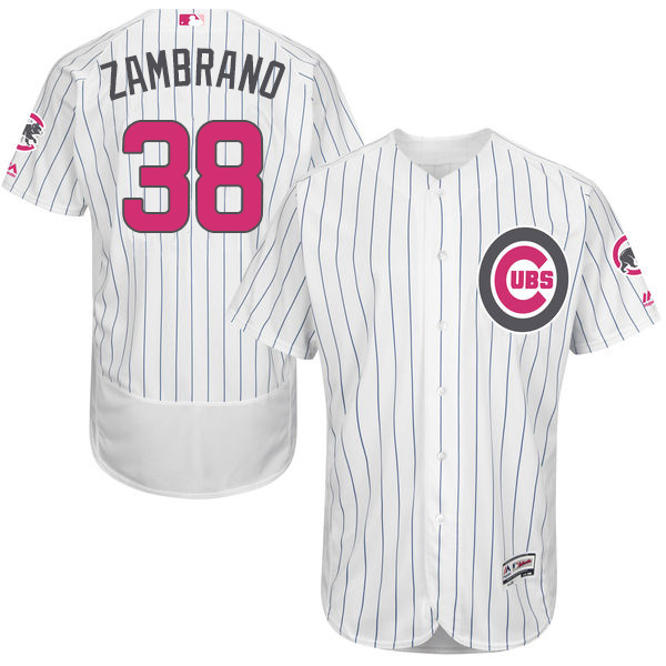 Cubs 38 Carlos Zambrano White 2016 Mother's Day Flexbase Jersey