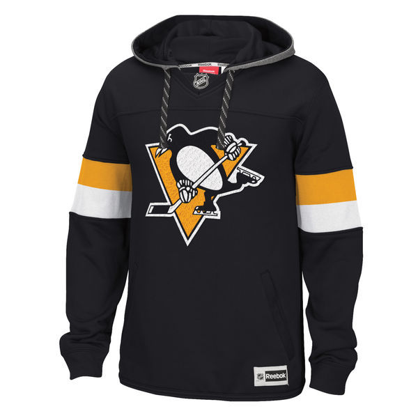 Pittsburgh Penguins Black All Stitched Men's Hooded Sweatshirt2