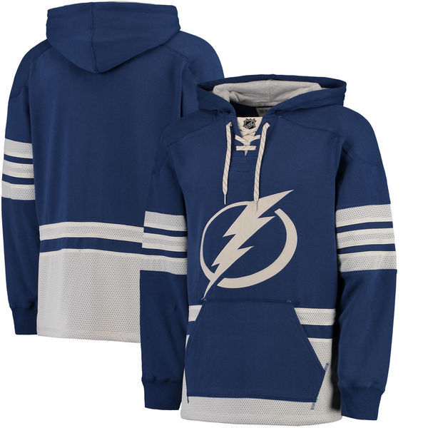 Tampa Bay Lightning Blue All Stitched Men's Hooded Sweatshirt