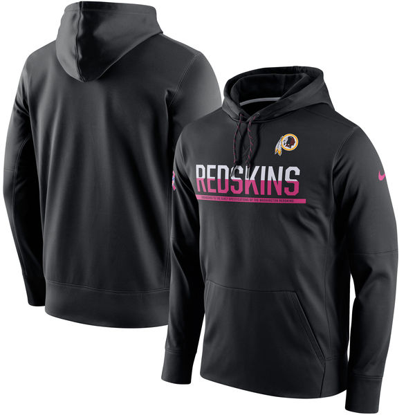 Washington Redskins Nike Breast Cancer Awareness Circuit Performance Pullover Hoodie Black