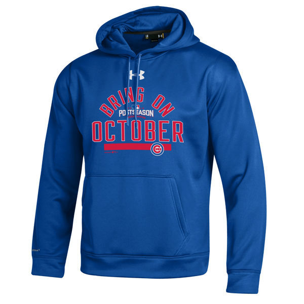 Chicago Cubs Royal Men's Pullover Hoodie4