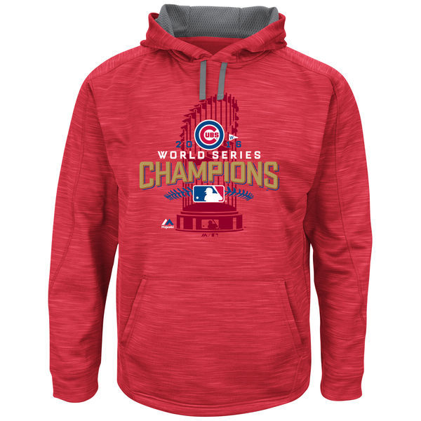 Chicago Cubs Scarlet 2016 World Series Champions Men's Pullover Hoodie