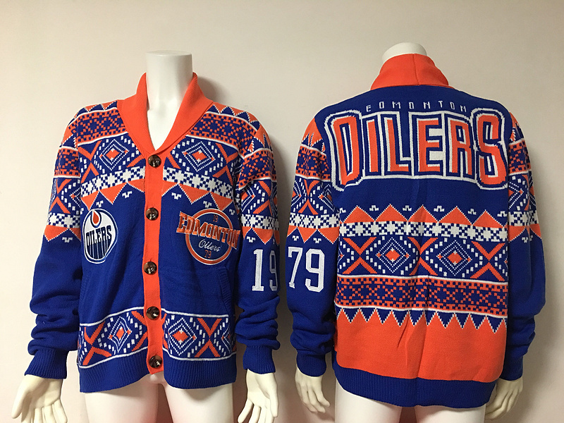 Edmonton Oilers NHL Adult Ugly Cardigan Sweater
