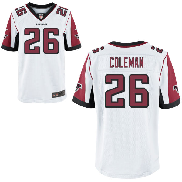 Nike Falcons 26 Tevin Coleman White Elite Jersey