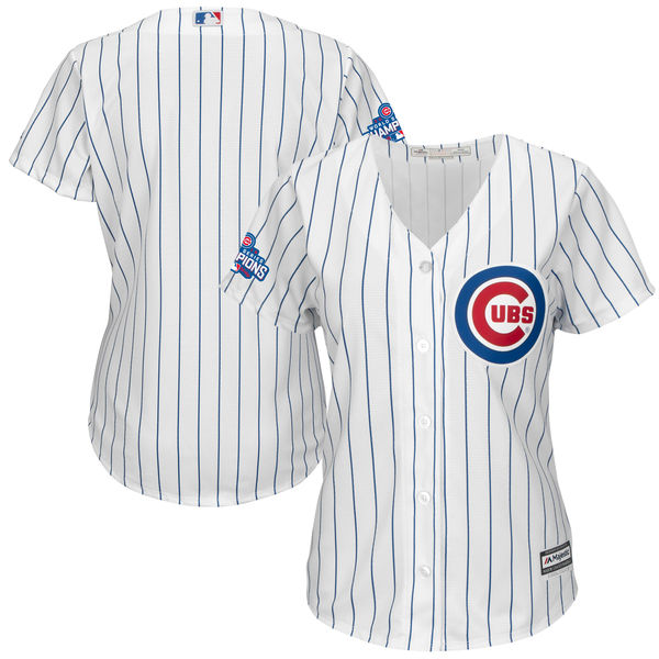Cubs Blank White 2016 World Series Champions Women New Cool Base Jersey