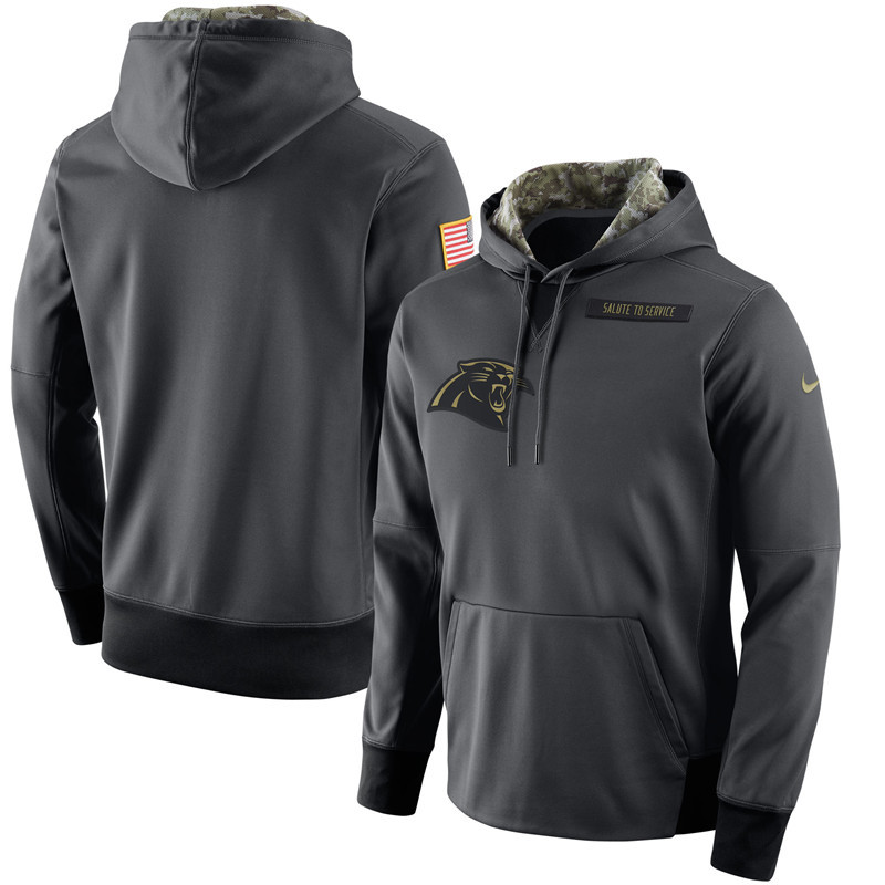 Nike Carolina Panthers Anthracite Salute to Service Player Performance Hoodie