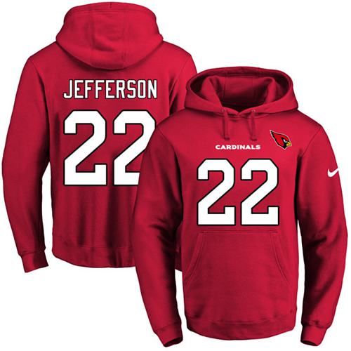 Nike Cardinals 22 Tony Jefferson Red Men's Pullover Hoodie