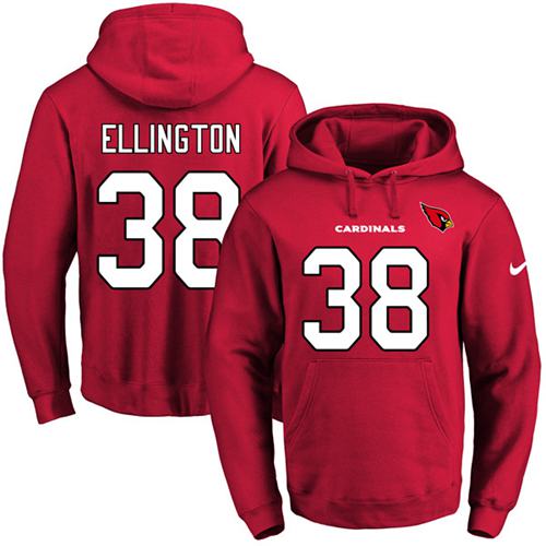 Nike Cardinals 38 Andre Ellington Red Men's Pullover Hoodie