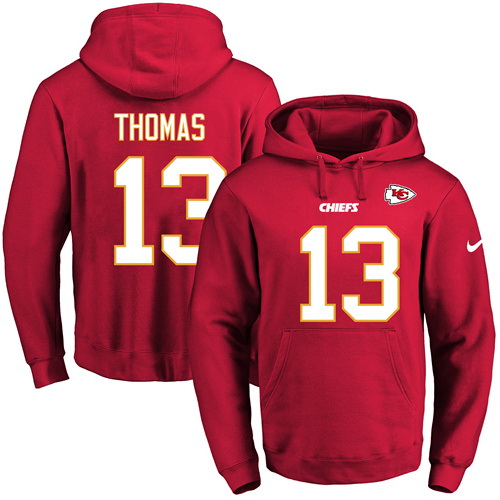Nike Chiefs 13 De'Anthony Thomas Red Men's Pullover Hoodie