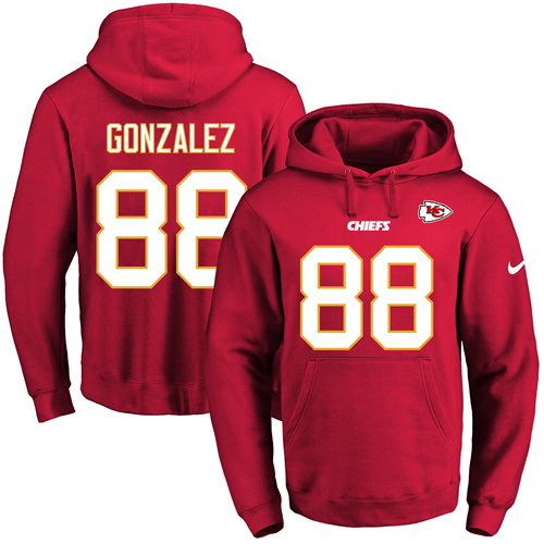 Nike Chiefs 88 Tony Gonzalez Red Men's Pullover Hoodie