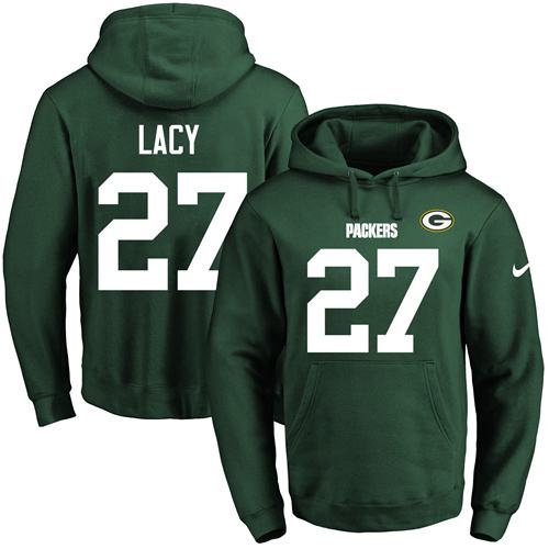 Nike Packers 27 Eddie Lacy Green Men's Pullover Hoodie