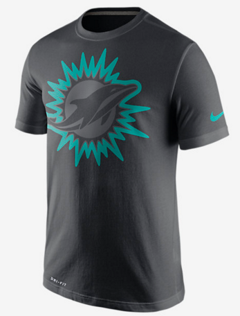 Nike Dolphins Black Legend Logo Men's Short Sleeve T-Shirt